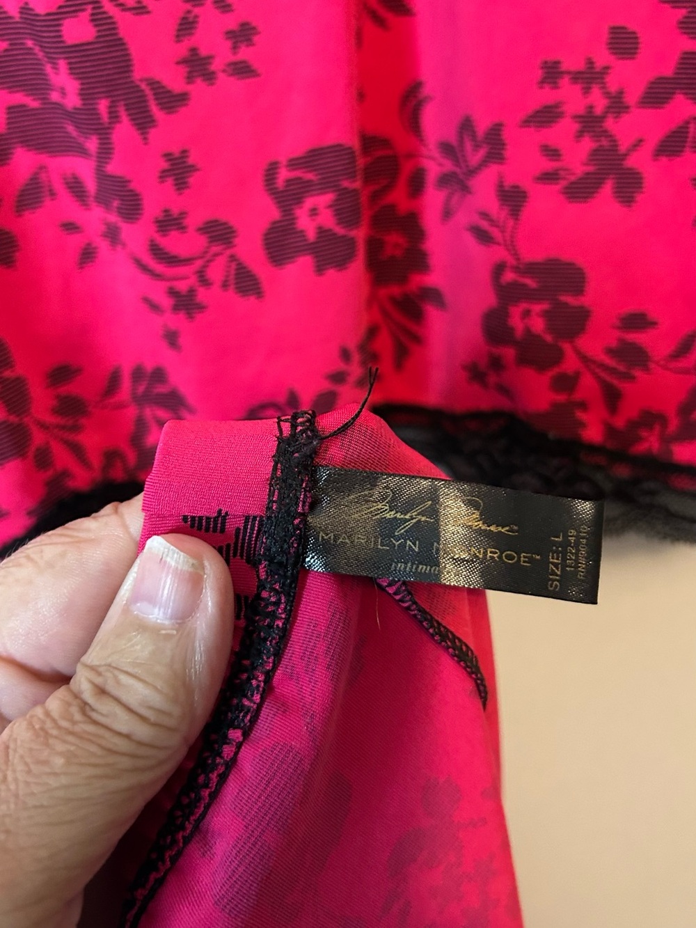 Marilyn Monroe Two Piece Lingerie Pajama Set Pink Black Women’s Large Pink 67 - Picture 3 of 8